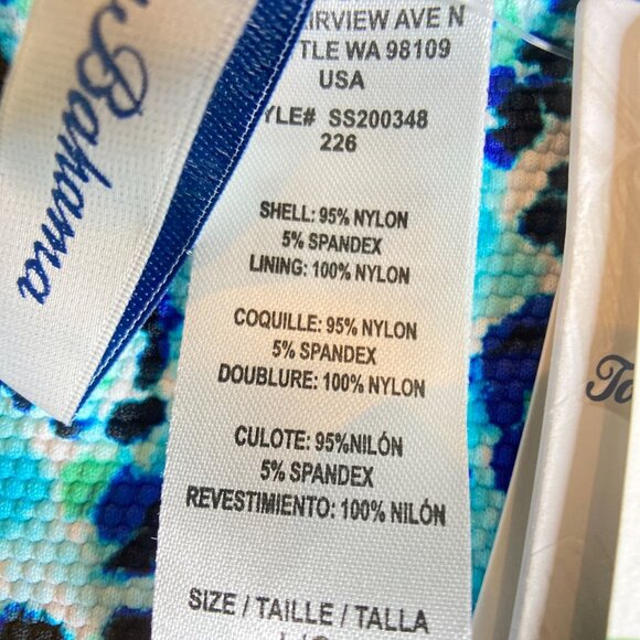 NWT High-Waist Reversible Bikini Bottoms - Tropical & Leopard Print, Size Medium - Picture 4 of 10